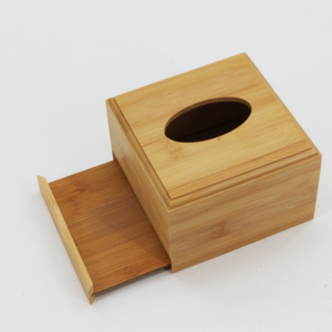Boîte <span class=keywords><strong>à</strong></span> mouchoirs <span class=keywords><strong>carrée</strong></span> en bois naturel écologique 12*12*18CM pour cuisine et salle de bain – Rangement moderne en gros - Product Image 3