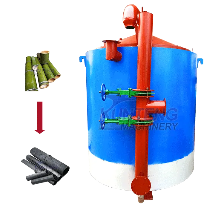 Экологически непрерывная биомасса, машина для производства органического угля, производство бамбука, карбонизация для барбекю, кальян, древесный уголь