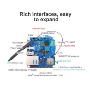 Nuevo Orange Pi Zero 3 Original con Interfaz WiFi BT, Mini PC de Placa Única con Memoria DDR4, Opciones de 1/1.5/2/4G - Product Image 4