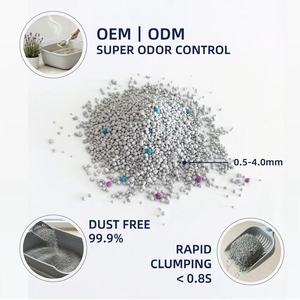 Approvisionnement d'usine OEM ODM Vente en gros Arena Para Gatos Sodium Bentonite Litière pour chat Granule minéral agglomérant rapide sans poussière - Product Image 2