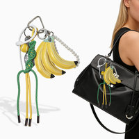 Оптовый поставщик брелоков-подвесок JS Fashion Bag: Яркие брелоки Y2K с кисточками из веревки для сумок и рюкзаков, аксессуары на заказ