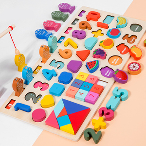 Juguetes Educativos Montessori de Madera, Juegos de Pesca Matemáticos, Camión de Bomberos, Tablero de Actividades para Niños Preescolares - Product Image 5