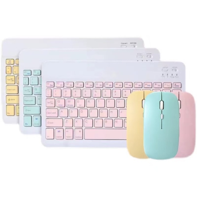 Hot Selling Cute Mini Wireless Portable Rechargeable Keyboard and Mouse Set Dual Mode Charging Keyboard Mouse Combo