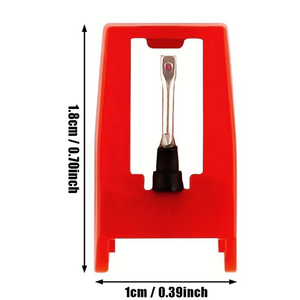 Aguja de repuesto Universal roja para tocadiscos de vinilo, cartucho de alta fidelidad, herramienta accesoria de audio - Product Image 1