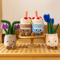 Nouveauté : Jouets en peluche créatifs en forme de plantes, poupées en pot, tulipes en peluche pour la décoration intérieure, jouets en peluche fleurs très populaires, porte-clés en peluche