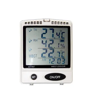 AZ87797デスクトップWBGTSDカードデータロガー付き温度ゲージ価格温度湿度計