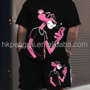เสื้อยืดผู้ชายลำลองฤดูร้อนทรงโอเวอร์ไซส์ลายกราฟิก ผ้าถักโพลีเอสเตอร์ ป้องกันขนร่วง แขนสั้น คุณภาพดี สีขาวล้วน - Product Image 3