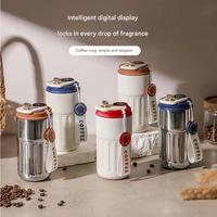 Gobelet intelligent en acier inoxydable à double paroi de 450ml affichage de la température par LED logo personnalisé tasse à café thermique en acier boîte blanche verres