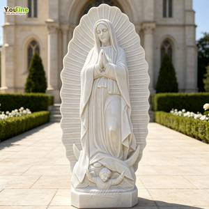 YOUFINE Estatua <span class=keywords><strong>de</strong></span> <span class=keywords><strong>Nuestra</strong></span> <span class=keywords><strong>Señora</strong></span> <span class=keywords><strong>de</strong></span> <span class=keywords><strong>Guadalupe</strong></span> <span class=keywords><strong>de</strong></span> Mármol Blanco Natural a Tamaño Real, Escultura <span class=keywords><strong>de</strong></span> la Virgen María Tallada a Mano para Decoración <span class=keywords><strong>de</strong></span> Jardín <span class=keywords><strong>de</strong></span> <span class=keywords><strong>Iglesia</strong></span> - Product Image 1