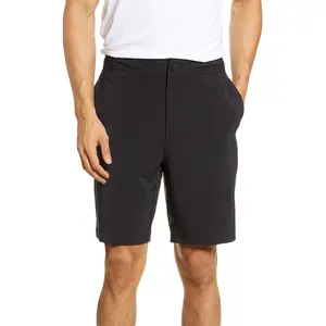 Short chino noir en coton élasthanne pour hommes, personnalisé du fabricant de haute qualité, vente en gros