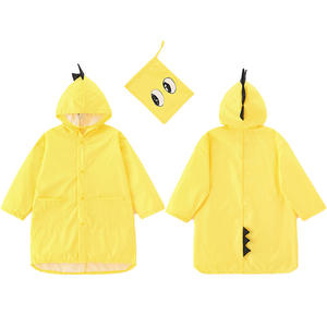 Niño 100% poliéster a prueba de agua niños capa de lluvia impresa chaqueta de lluvia niños chica impermeable - Product Image 3