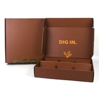 Boîte cadeau en carton ondulé avec logo personnalisé en or à chaud et insert en papier séparé pour l'emballage et l'expédition de biscuits et gâteaux de boulangerie