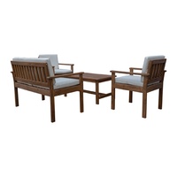 Patio Banc de jardin extérieur Banc en bois avec table Chaise de jardin en bois