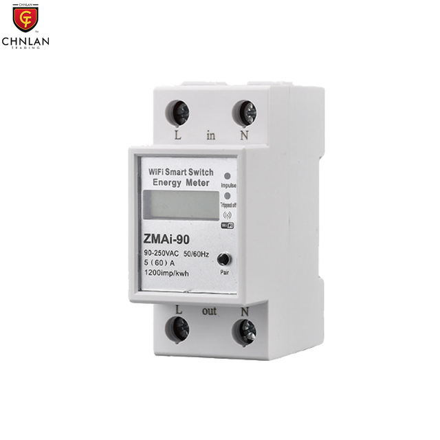 ZMAi-90 Tuya WiFi Smart Energy Meter Single Phase 5(60)A Prepaid Energy Monitoring and Power Consumption Meter