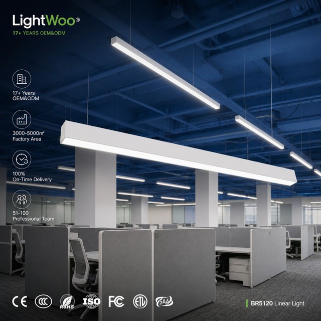 600mm 1200mm Switchable Dimmable LED Linear Lamp 3K 4K 5K Hanging Office Shop Light Fixture Suspended LED Lights for Home Office