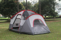 Tenda Camping Outdoor Kapasitas Besar 5-6 Orang, Buka Otomatis Cepat, Satu Kamar Tidur, Empat Musim, Grosir
