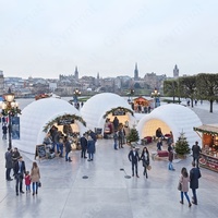 Dôme gonflable commercial pour l'extérieur, tente gonflable personnalisable en forme d'igloo pour les célébrations de vacances