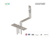 Support de fixation de panneau solaire en acier inoxydable SUS304 pour toiture résidentielle et commerciale en tuiles, support de fixation pour toiture en pente en céramique, système de fixation photovoltaïque ART SIGN personnalisable