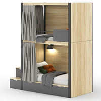 Capsule insonorisée Lit double Sleep Pod Hôtel Lits superposés Cosse de couchage Capsule intelligente Lit Sleepbox