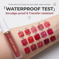 Rouge à lèvres liquide mat, sensation légère, pigment intense, marque privée, OEM, ODM, végan, sans cruauté, fournisseur professionnel de bases