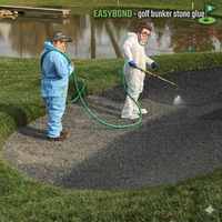Colle liquide polyuréthane perméable à l'eau EASYBOND pour la construction de galets, de bunkers de golf et de ballast ferroviaire