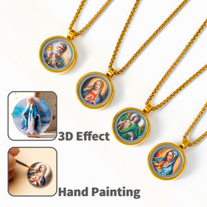 GIVELUCK AI die Jungfrau Maria Schmuck <span class=keywords><strong>Custom</strong></span> Cameo Anhänger Kostenlose Probe und kostenloses neues Design für religiöse Kirche und religiöse Shop - Product Image 4