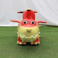 Trottinette électrique dinosaure personnalisée pour enfants avec siège sécurisé, idéale pour la location en aire de jeux intérieure/extérieure