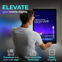 Cadre lumineux pour affiche de film rétroéclairé par LED noir 16 x 24 pouces, pour l'art mural, les images, la signalisation numérique, la publicité