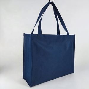 Bolsas de asas de poliéster grandes azules Bolsa de compras de poliéster Logotipo impreso Venta al por mayor Sublimación Espacios en blanco 100% Bolsa de almacenamiento portátil - Product Image 2