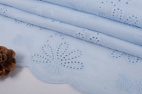 100% coton respirant confortable élégant et noble tissu de dentelle brodé à la main pour les produits de vêtements en stock