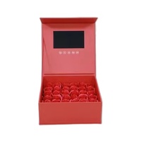 Nouvelle Arrivée Boîte Vidéo Promotionnelle Personnalisée en Matériaux Recyclés Écran LCD Portable Embossage Cadeau et Boîtes à Bougies pour Mariage et Anniversaire