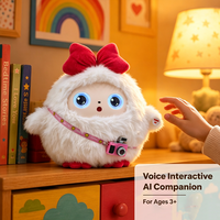 Juguete Educativo con IA, Muñeco de Peluche de Goma Controlado por Aplicación, con Ojos Dinámicos que Hablan, Robot de Aprendizaje STEM para Niños, Regalo