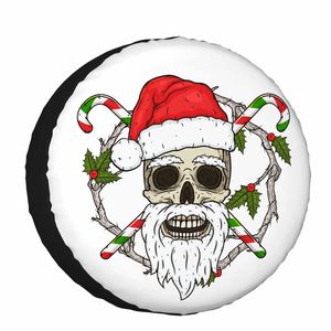 Fundas para Neumáticos de Repuesto con Diseño Navideño de Santa Claus para RV, <span class=keywords><strong>Camper</strong></span>, Remolque, SUV, Camión y Caravana - Product Image 4