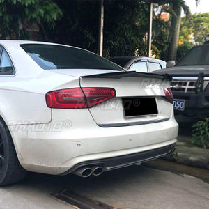 สปอยเลอร์หลังคาท้ายรถยนต์ สำหรับ Audi A4 S4 B8.5 ปี 2013 14 15 16 รุ่น Sedan 4 ประตู วัสดุ ABS สีดำคาร์บอน สำหรับตกแต่งภายนอกรถยนต์ - Product Image 4