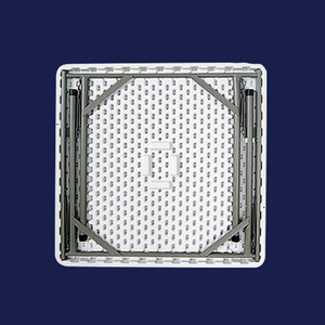 Mesa cuadrada de plástico plegable de 86cm, portátil, fácil de limpiar, venta al por mayor, póker HDPE blanco - Product Image 6