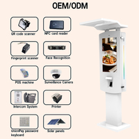 Kiosque de commande automatique en plein air avec écran tactile Android, kiosque de paiement en libre-service pour restaurant avec imprimante thermique, terminal de commande QSR