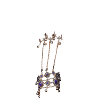 Bracelet vintage bohème à maillons, anneaux de doigt esclave, anneaux de danse du ventre avec pendentif clochette et pièce de monnaie, chaîne tendance pour mariage
