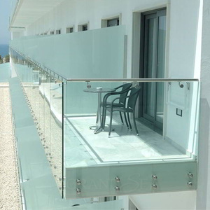 Balaustra <span class=keywords><strong>in</strong></span> <span class=keywords><strong>vetro</strong></span> senza cornice ringhiera balcone corrimano personalizzato <span class=keywords><strong>in</strong></span> acciaio inox <span class=keywords><strong>per</strong></span> portico - Product Image 3