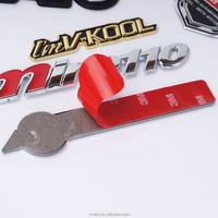 Lettres 3D en plastique ABS chromé électrolytique de haute qualité personnalisées, emblèmes de voiture, badges, autocollants avec adhésif