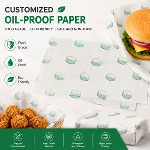 Wholesale Price Food Packaging Paper Waterproof Disposable Wrapping Paper Pre Cut <b>Sheets</b> Food Wrapping Paper for Coffee Shop - Product Image 1