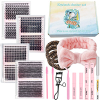 Kit DIY de Cils Synthétiques Réutilisables Faits Main en Grappes 30D 40D Volume avec Accessoires pour Maquillage Vente en Gros OEM