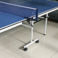 Table de ping-pong d'intérieur pliable, panneau standard, mobile avec roues et balles