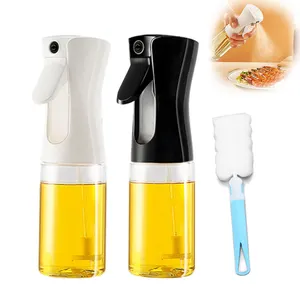 Thick Glass 200ml Olive Oil Sprayer Mister Oil Sprayer For Kitchen Cooking With Cleaning Brush