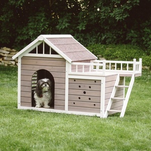 Niche en bois moderne pour chien, abri pour l'hiver, avec fenêtre de porche, maison/extérieur, offre spéciale - Product Image 3