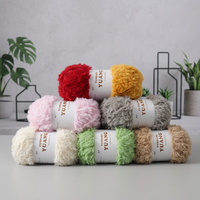 100g/Rolle Ultra-Weiches Langes Nerz-Kunstfell-Garn Korallenfleece Umweltfreundlich Antibakteriell für Handstricken & Häkeln von Schals