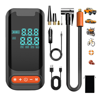 Gonfleur de pneus de voiture sans fil portable en plastique, 150 PSI, haute pression, charge rapide, écran LCD, pompe à pneus électrique sans fil