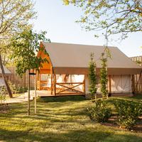 Maison de glamping de luxe préfabriquée, tente de safari africaine, hôtel avec salle de bain