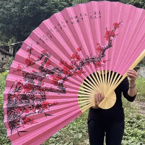 Große hängende Fan Handwerk Falt Display Fan Büro Dekoration chinesischen Stil Wohnzimmer Hintergrund Wand ventilator