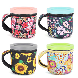 2025 nouveau manchon de tasse de crème glacée 16oz, support isolé en néoprène pour desserts froids, récipient étanche avec poignée - Product Image 4