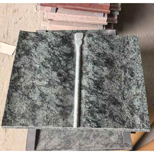 Pierre tombale en granit personnalisée, monument commémoratif en forme de livre, dalle funéraire avec design américain moderne pour marqueur de sépulture de cimetière - Product Image 2